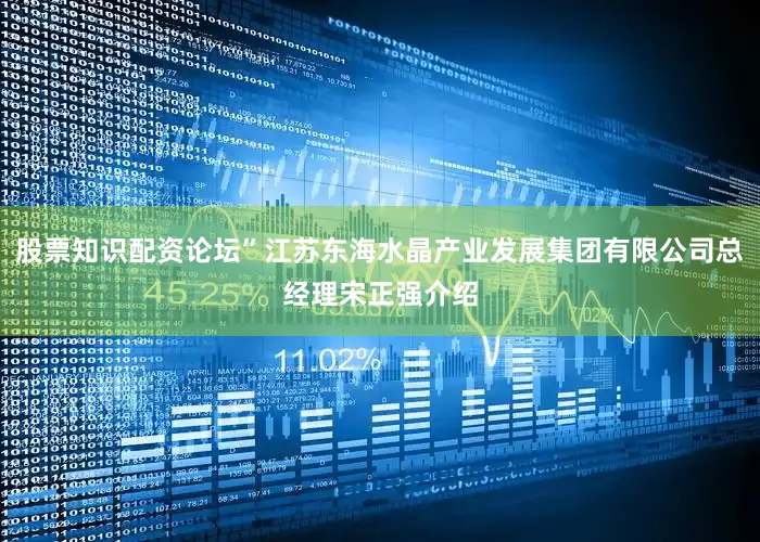股票知识配资论坛”江苏东海水晶产业发展集团有限公司总经理宋正强介绍